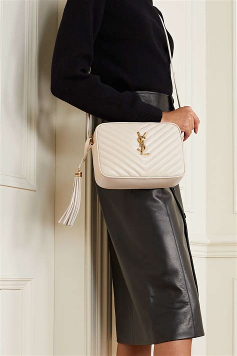 white ysl lou bag